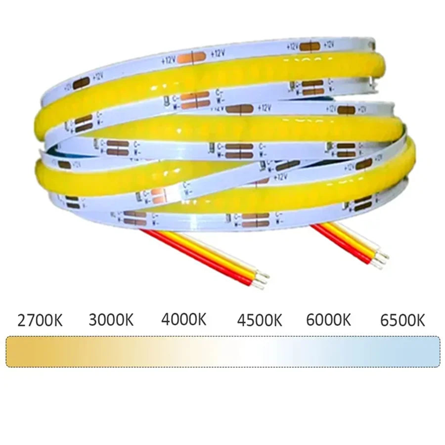 ruban led blanc moderne 2700k 6500k 608leds 24v adhésif dimmable 50000h ccc
