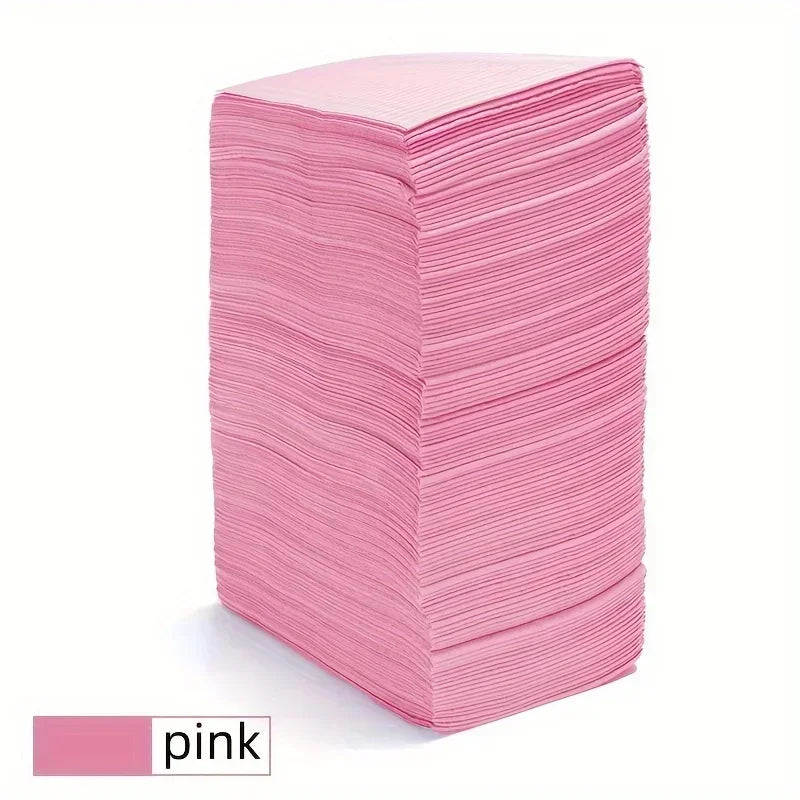 serviettes jetables rose noir bleu clair rayures horizontales simples pack 50 pièces tissu imperméable