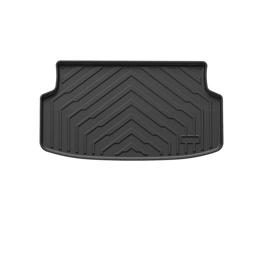 tapis sol voiture noir rayures diagonales surface rugueuse moderne résistant poignées compartiments rangement