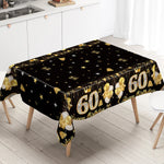 vaisselle jetable anniversaire noir doré assiettes verres serviettes bannières fête décorations confettis