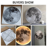 lumière murale lune moderne gris blanc relief adhésive led quotidienne chambre salon entrée