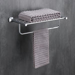 ensemble accessoires salle bain chrome porte serviette savon dentifrice gobelet mural métal