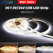 bande lumineuse led flexible cob multicolore adhésive 5m blanc orange rouge vert rose bleu