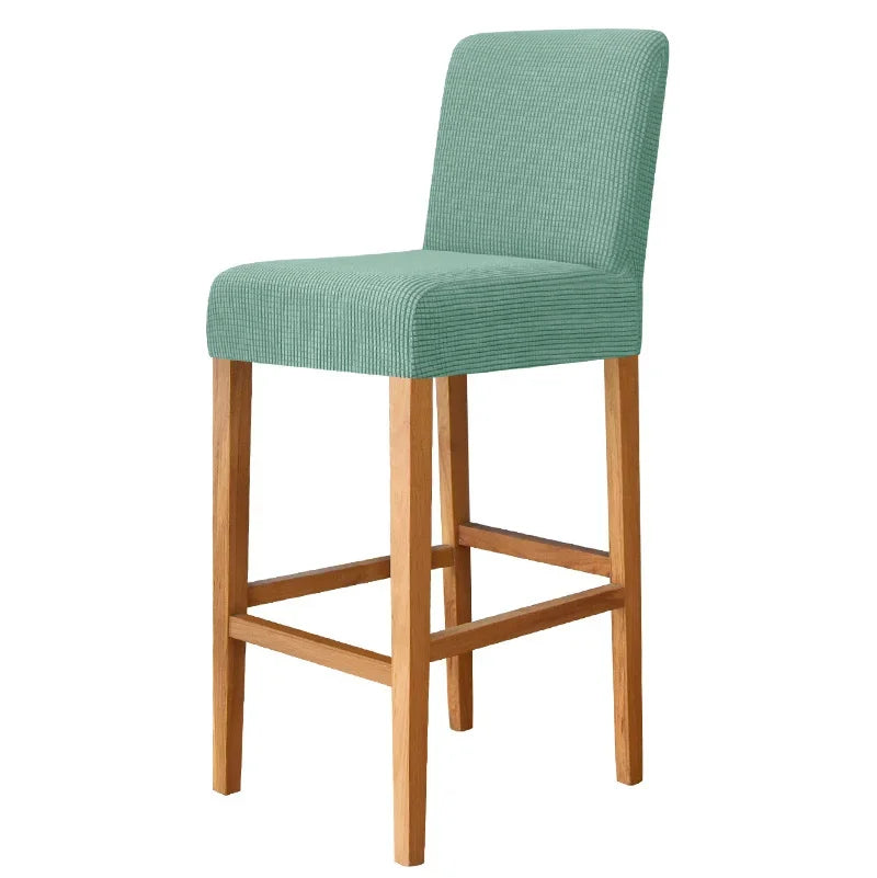 Housse chaise jaune rayée moderne adhésive polyester bar stool banquet