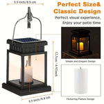 Lanterne solaire contemporaine noire transparente extérieur jardin bougie LED clips autoinstallation
