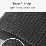 tapis bain gris bleu motif pieds texture tissée moderne adhésif 120x75cm