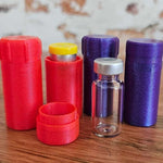 bouchons verre moderne plastique orange rouge jaune violet noir blanc transparent mat brillant