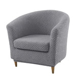 Fauteuil moderne couverture gris rayures adhésif lavable machine protection intérieur extérieur restaurant bar sofa