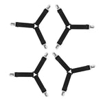 sangles élastiques ajustables clips métalliques maintien draps lit noir modernes 70cm 280cm