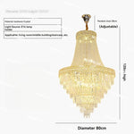 lustre cristal doré classique encastrée ampoules E14 led moderne salon hall