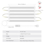 tubes led blancs modernes 25w 50cm lisses striés clips adaptateurs prise eu us