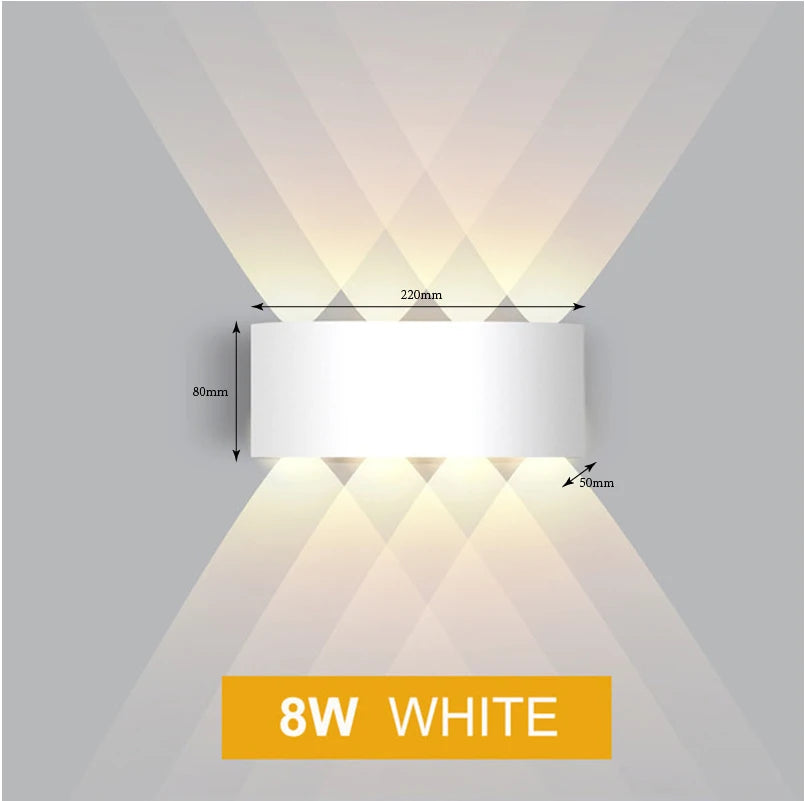 lampe murale moderne led blanc noir fixée mur éclairage quotidien 220v 110v 249 2000lm