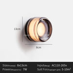 appliques murales modernes transparentes ambre gris clair texturées minimaliste fixées mur flux lumineux led