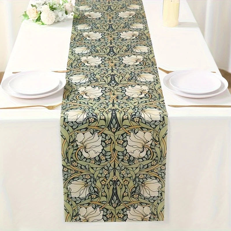 chinois table fleur vert beige lin art nouveau erotique erotique erotique erotique erotique erotique