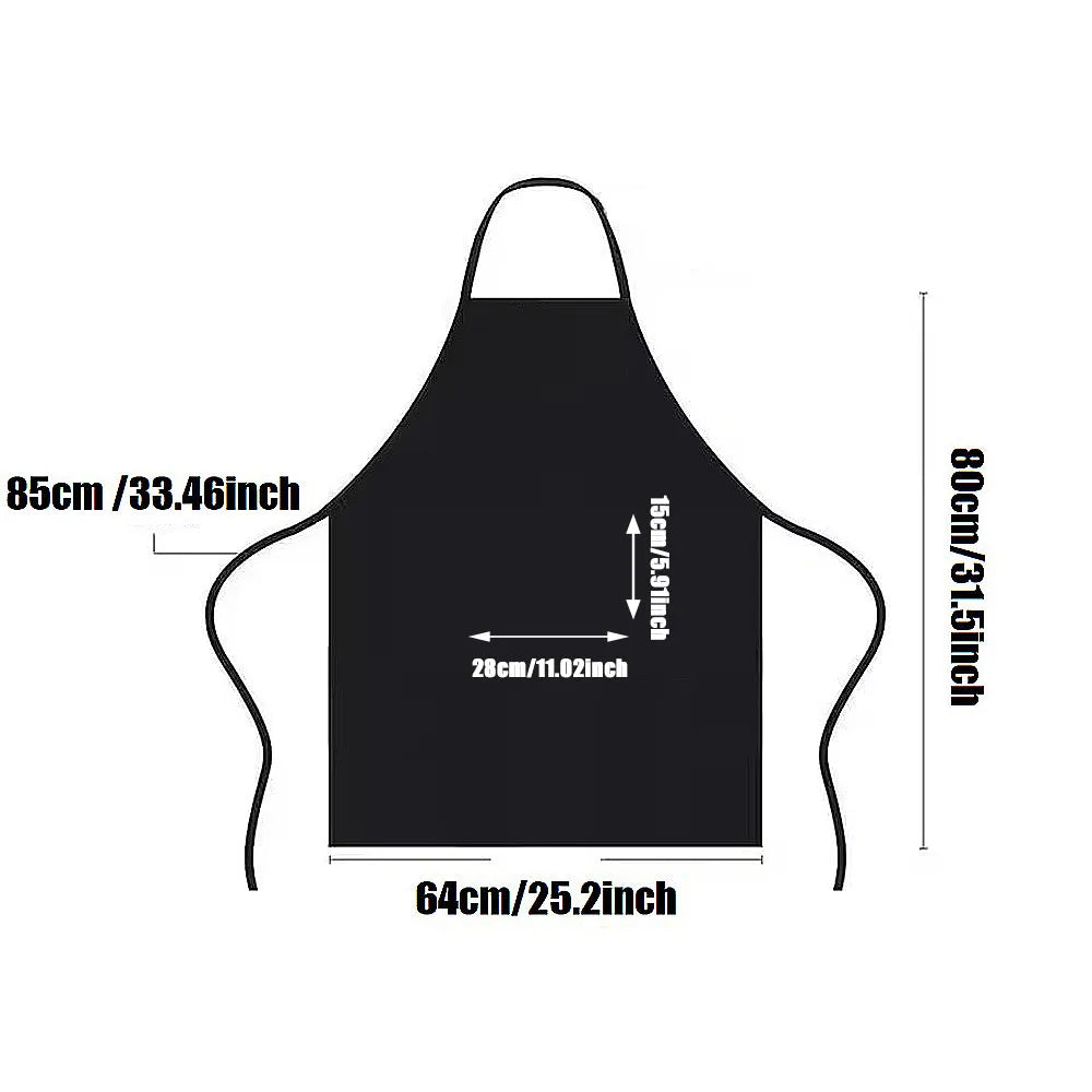 tablier noir uni élastiques poche classique cuisine restaurant opacité polyester
