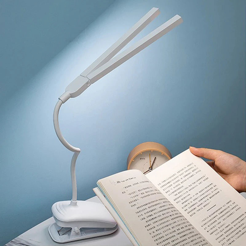 lampe moderne led rechargeable pinces blanc sans ombre tactile variable protection yeux étude chambre