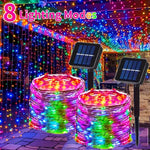 guirlande lumineuse solaire extérieure multicolore modes festifs blanc moderne noël jardin led