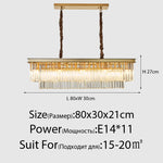 suspension lumineuse moderne cristaux noir doré led élégante tringle chambre salon
