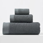 serviettes coton rayées jaune marron orange gris modernes absorbantes douces