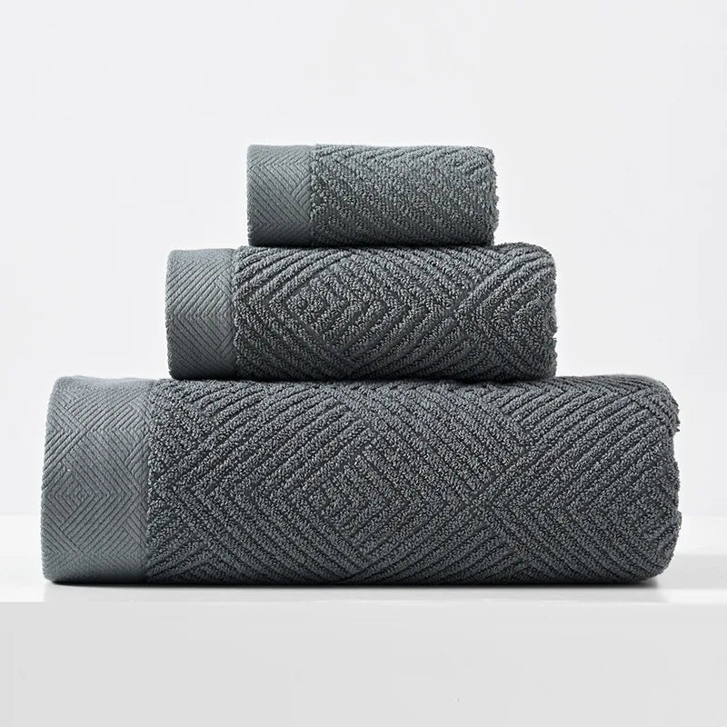 serviettes coton rayées jaune marron orange gris modernes absorbantes douces