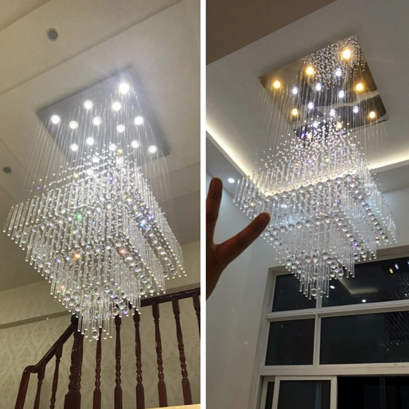 lustre moderne cristaux transparents salon salle bain led pendentif alliage certifications ccc rohs ul