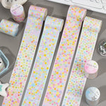 ruban decoratif multicolore etoiles coeurs cercles adhésif manuel diy collage enfants