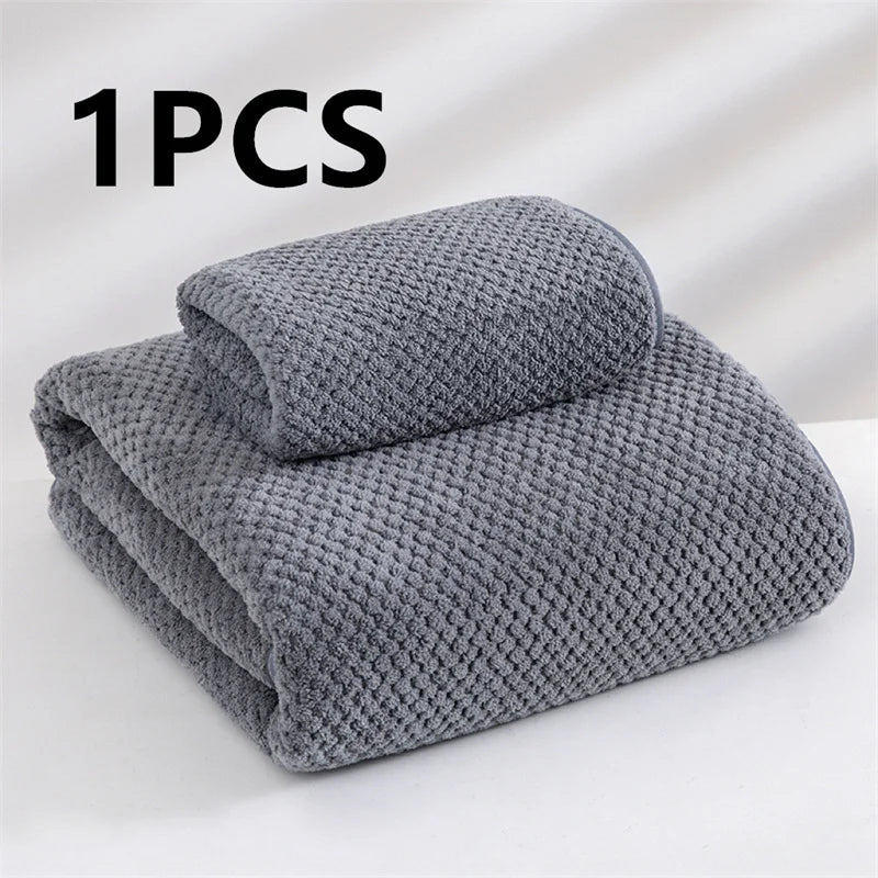 serviette bain microfibre séchage rapide motif points couleurs gris rose blanc bleu clair douce
