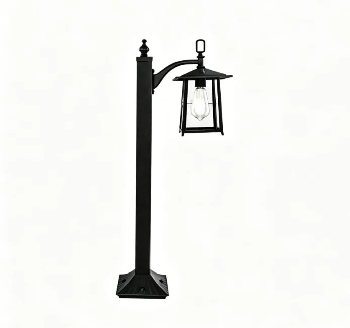 lampe sol industrielle led ip65 aluminium noir classiqueextérieur jardin