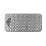 tapis bain antidérapant pvc dauphin moderne 35x70cm drainage texturé bulles ventilation gris rose
