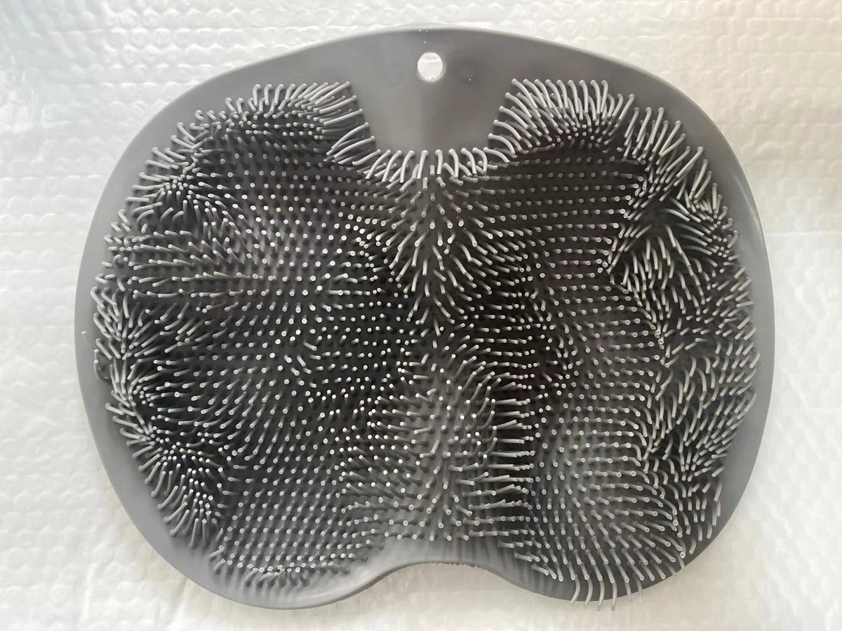 brosse massage dos pieds ventouse tapis bain douche exfoliation éponge rose bristles moderne sanitaire