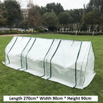 serre jardin transparente pvc 270x90x90cm cadre vert clips moderne fonctionnelle toile