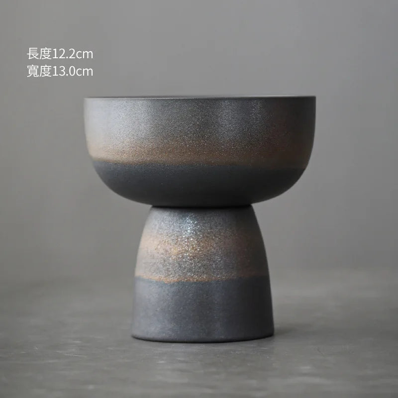 bol céramique moderne marbré couleur marron beige gris artisanal table thé decoration