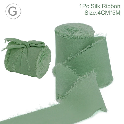 ruban satin franges élégant 4cm 5m décoration mariage cadeau fête bleu rose blanc vert