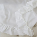 rideau blanc classique volants translucide fenêtre française chambre salon polyester