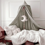 tente lit bébé bohème coton lin rose rouille beige gris blanc