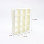 étagère modulaire blanche rangement miniature 12 compartiments boîtes stockage accessoire poupée 1/12 moderne minimaliste