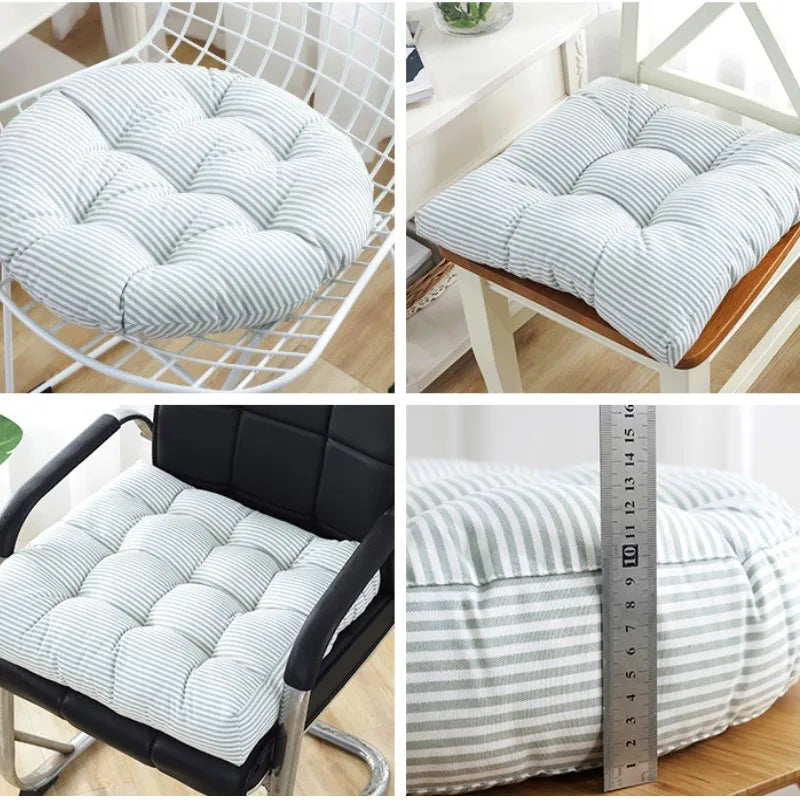 coussin rond rayures bleu marine blanc moderne non amovible lavable 42cm 47cm 55cm