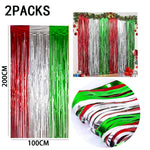 rideau franges métalliques couleurs vives mariage anniversaire décoration festive adhésif pack deux