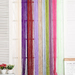rideaux modernes semi transparents franges violet rouge orange vert jaune rose bleu beige