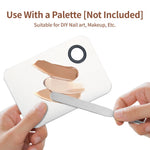 spatule maquillage acier inoxydable argenté moderne lisse brillante outils cosmétiques minimaliste qualité professionnelle durable