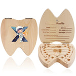 boîte dents bois astronaute carte profil grille tailles bébé