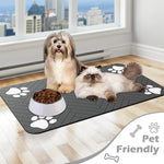 tapis animal compagnie noir rayures imprimé bol nourriture adhésif moderne fonctionnel