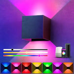 applique murale led noire contemporaine wifi zigbee contrôles app voice