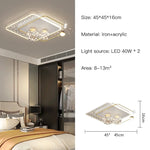 plafonnier moderne blanc doré acrylique motifs lumineux facile certifications sécurité