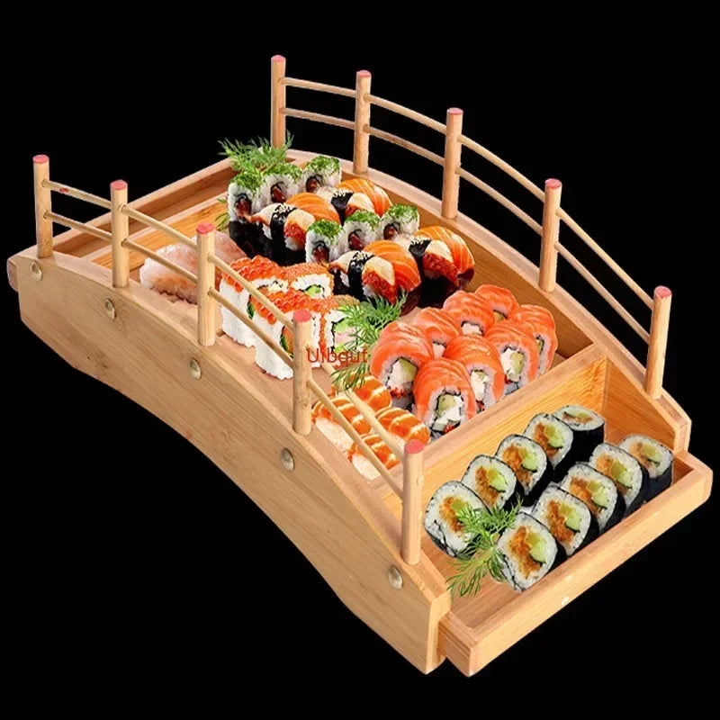 plateau sushi bois moderne bateau sushi assiettes sashimi