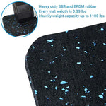 tapis sol antidérapant protection plancher caoutchouc 10x10cm noir bleu texture moderne