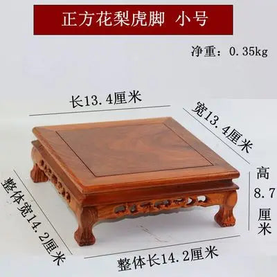 présentation artisanale bois massif support théière vases fleurs statuettes traditionnellements