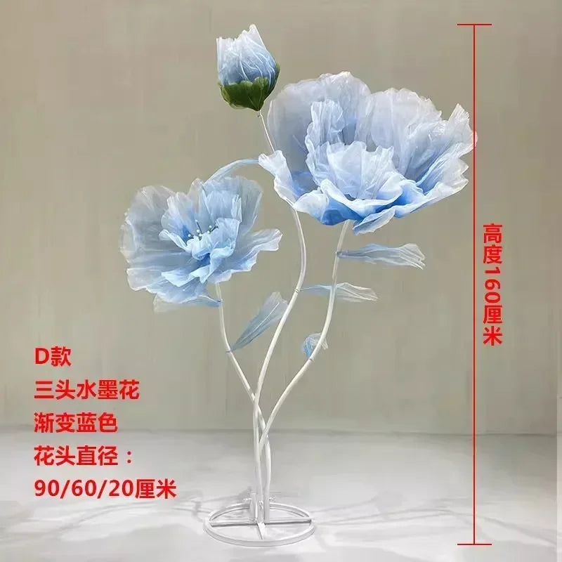 décoration intérieure fleurs artificielles rose rouge bleu violet transparentes modernes