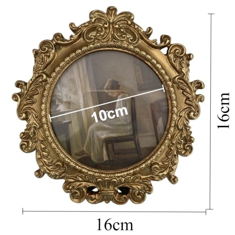 Cadre photo or vintage floral baroque décoration murale chambre erotique gravure