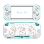 coque protection nintendo switch lite animaux mignons blanc rose bleu adhésif festive